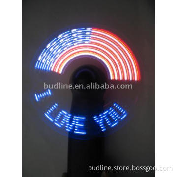 Message Mini Fan with Mixed LED Color
